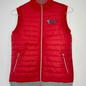 Red Doggy Print vest